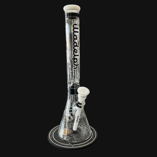 710 Pipes Smoke Shop Illadelph Signature Series glass bong with white accents and black logo.