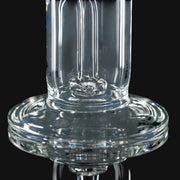 710 Pipes Smoke Shop Kadabra 10mm clear glass dab rig with a detailed percolator base against a black background.