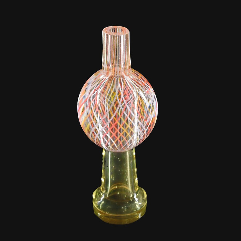 710 Pipes Smoke Shop Kadabra Fully Worked Bubble Bhomber glass pipe with millefiori chips and faceted joint.