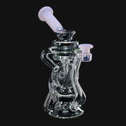 Kadabra Bubble Bhomber 8-inch glass recycler rig with lavender accents from 710 Pipes Smoke Shop