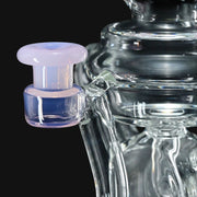 Kadabra Bubble Bhomber glass recycler rig from 710 Pipes Smoke Shop featuring a 10mm joint and pink accents