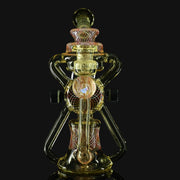 710 Pipes Smoke Shop Kadabra Fully Worked Bubble Bhomber Set with opal marble, millie chips, and faceted joint.