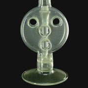 710 Pipes Smoke Shop Kadabra purple cream CFL glass Swiss rig with 10mm joint and unique circular percolator design.
