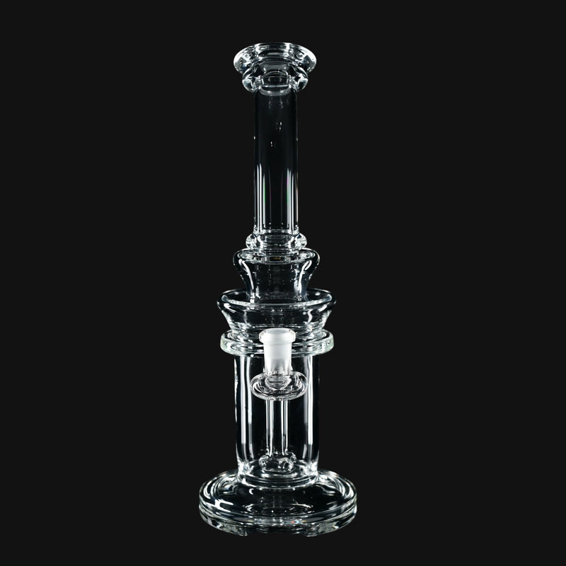 Kadabra 10mm clear glass dab rig by 710 Pipes Smoke Shop featuring a sleek, minimalist design.