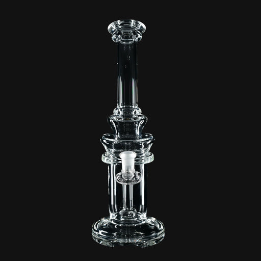 Kadabra 10mm clear glass dab rig by 710 Pipes Smoke Shop featuring a sleek, minimalist design.