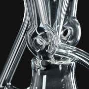 710 Pipes Smoke Shop Kadabra 6-inch glass doughnut recycler rig with clear and purple accents and 10mm joint.
