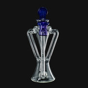 Kadabra Floater Recycler glass water pipe with blue accents from 710 Pipes Smoke Shop