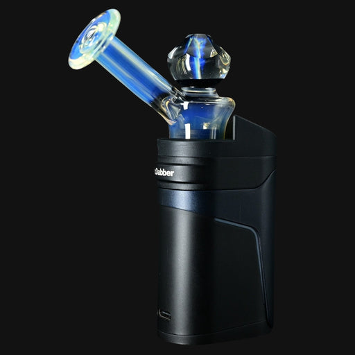 710 Pipes Smoke Shop Kadabra Gem Faceted Ghost 2 glass top attachment for a black electronic vaporizer.