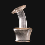 710 Pipes Smoke Shop Kadabra Ghost2 peachy glass dry top accessory with a curved neck design.