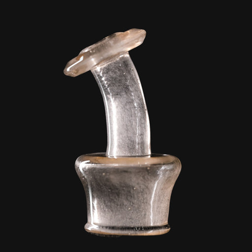 710 Pipes Smoke Shop Kadabra Ghost2 peachy glass dry top accessory with a curved neck design.