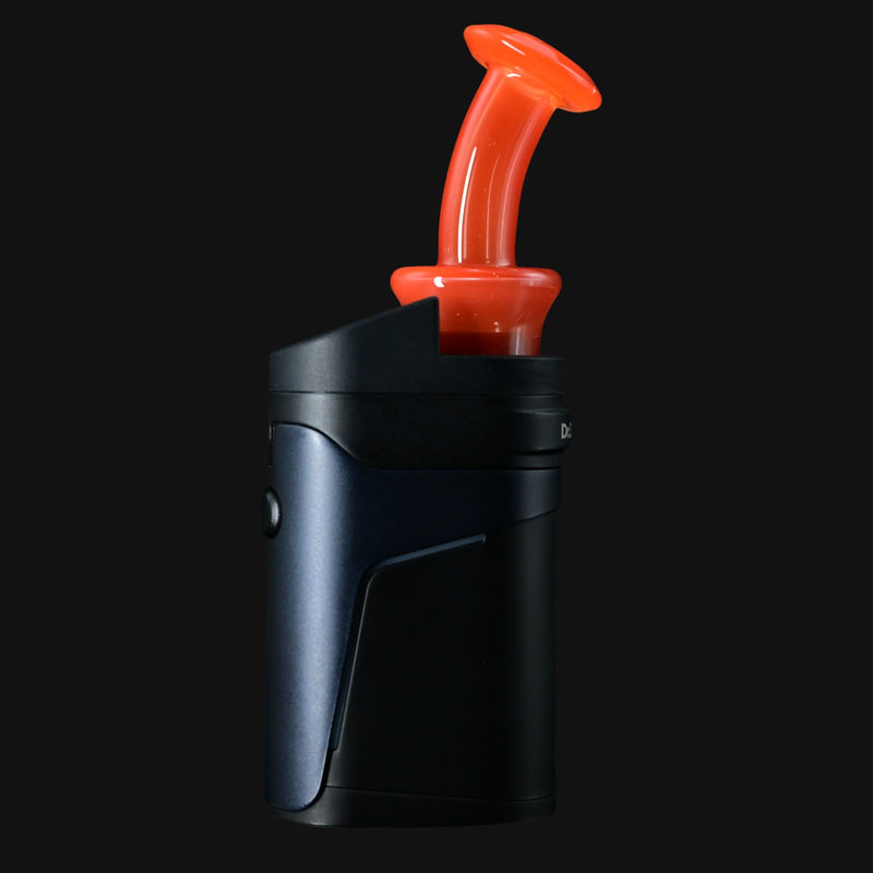 710 Pipes Smoke Shop Kadabra Ghost2 Dry Top in Hot Sauce orange glass on a Dr. Dabber Ghost 2