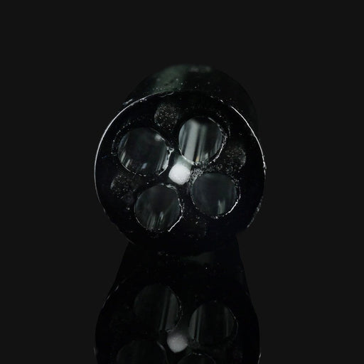 710 Pipes Smoke Shop Kadabra black and UV glass filter tip featuring a four-hole airflow design.
