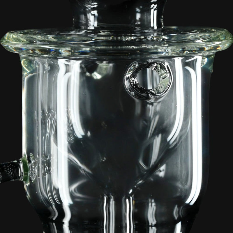 710 Pipes Smoke Shop Kadabra Hourglass Torus Incycler clear glass recycler rig with intricate internal drainage system