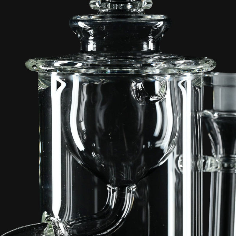 710 Pipes Smoke Shop Kadabra Klein Torus glass rig with a 10mm joint and intricate clear borosilicate design.
