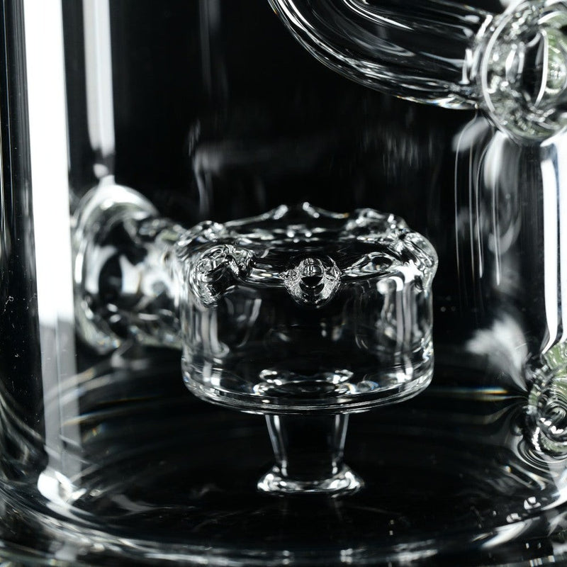 Clear glass Kadabra Klein Torus perc detail from 710 Pipes Smoke Shop featuring a 10mm joint.