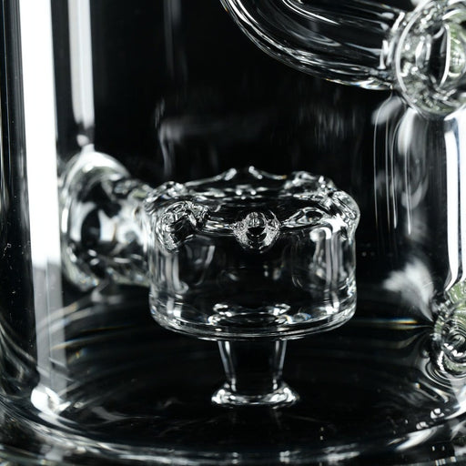 Clear glass Kadabra Klein Torus perc detail from 710 Pipes Smoke Shop featuring a 10mm joint.