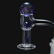 710 Pipes Smoke Shop Kadabra Slurper Set #2 featuring a clear glass terp slurper with blue glitter marble accessories.