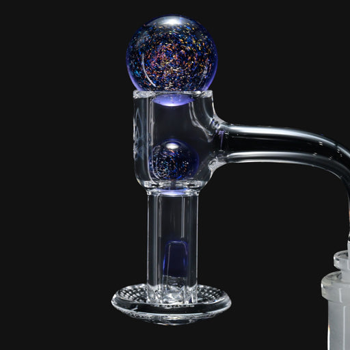 710 Pipes Smoke Shop Kadabra Slurper Set #2 featuring a clear glass terp slurper with blue glitter marble accessories.