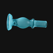 710 Pipes Smoke Shop Kadabra Switch2 light blue glass carb cap with a bulbous design.