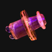 710 Pipes Smoke Shop Kadabra Switch2 faceted spinner cap in orange shimmer glass with purple accents.