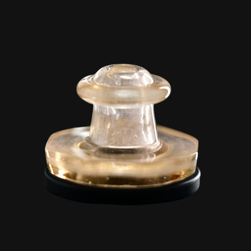 Kadabra Switch2 faceted spinner cap in orange shimmer glass, available at 710 Pipes Smoke Shop.