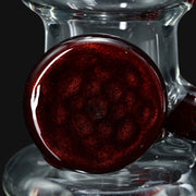710 Pipes Smoke Shop Local Water Pipe 100, clear glass with a metallic red circular accent.