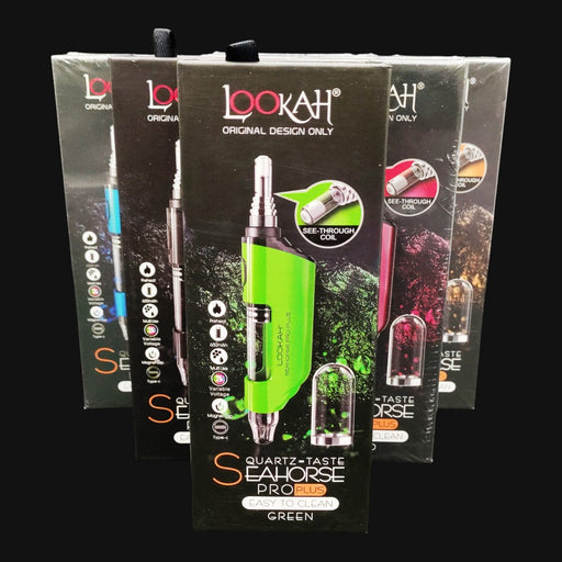 710 Pipes Smoke Shop Lookah Seahorse Pro Plus green electric nectar collector packaging boxes