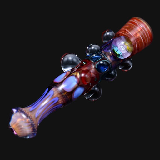710 Pipes Smoke Shop Matty White South Park glass one hitter pipe with colorful marbles and character detail