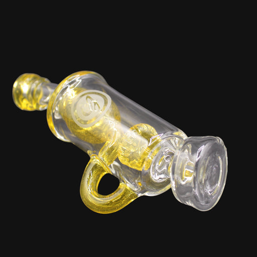 710 Pipes Smoke Shop OJ Flame Incycler Peak Top with yellow accents and terps