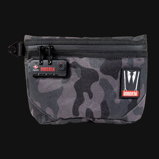 710 Pipes Smoke Shop Dime Bags Omerta Collector smell-proof camo stash bag with TSA-approved combination lock