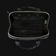 710 Pipes Smoke Shop Dime Bags 15 inch padded duffle tube with open black interior and multiple storage compartments