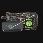 710 Pipes Smoke Shop Dime Bags 7-inch padded hempster pouch with black rolling tray and branded logo patch