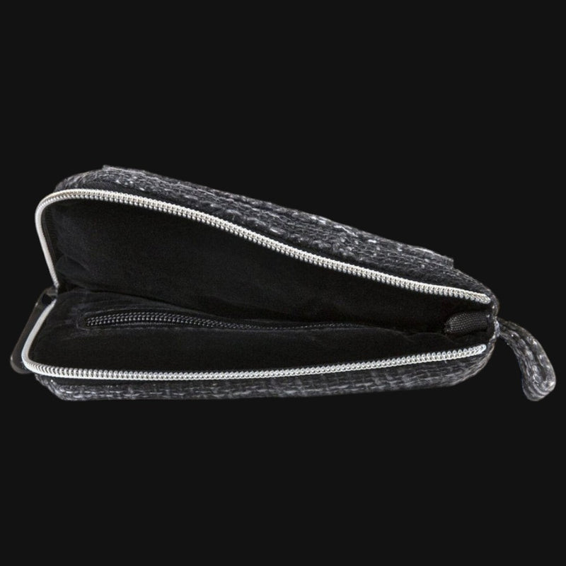 710 Pipes Smoke Shop Dime Bags 7-inch padded pouch in black Hempster fabric with interior zipper pocket