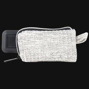 710 Pipes Smoke Shop Dime Bags 5-inch padded pouch in a textured grey and white eco-friendly Hempster fabric.