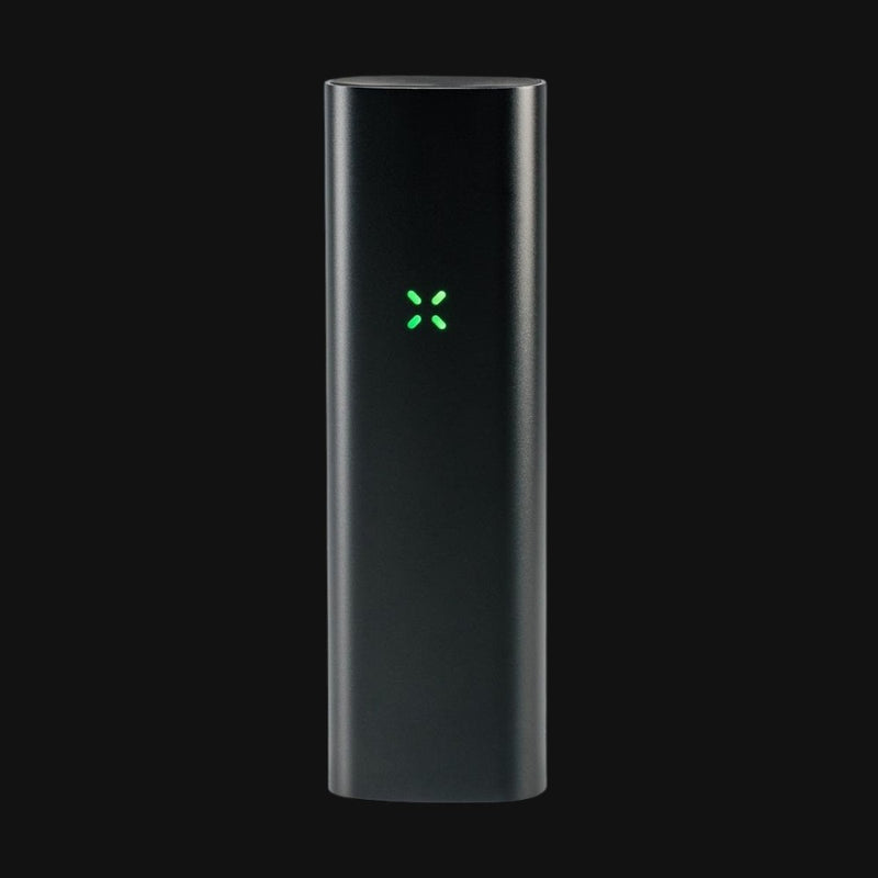 Pax 3 portable dry herb and concentrate device in matte black from 710 Pipes Smoke Shop with glowing LED logo
