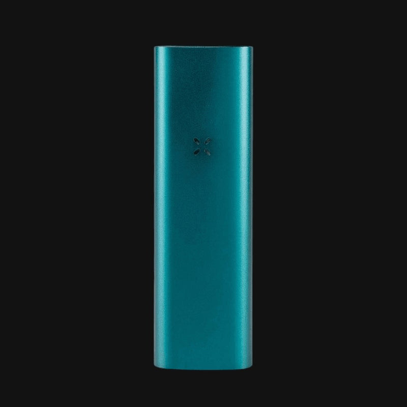 Teal Pax 3 portable dry herb and concentrate device from 710 Pipes Smoke Shop with a sleek metallic finish.