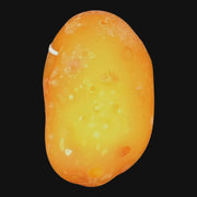710 Pipes Smoke Shop AlecBlowsGlass potato pendant featuring a textured, translucent orange glass design.