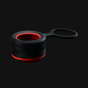 710 Pipes Smoke Shop Puffco 3D Chamber Jacket in black and red silicone with textured grip and tether loop.