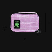 710 Pipes Smoke Shop purple Dime Bags Pod travel case with durable Hempster exterior and secure clip attachment