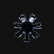 710 Pipes Smoke Shop Black Market Glass 12mm quartz flake with 7 blades on a black background