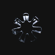 710 Pipes Smoke Shop Black Market Glass 13mm quartz flake with 7 blades, shown against a black background.