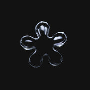 710 Pipes Smoke Shop Black Market Glass 12mm quartz flake with five rounded blades on a black background