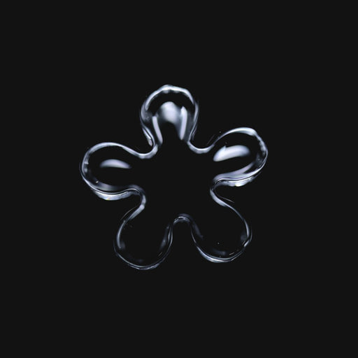 710 Pipes Smoke Shop Black Market Glass 12mm quartz flake with five rounded blades on a black background