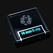 710 Pipes Smoke Shop Black Market Glass 14mm quartz flake insert with 7 blades in a protective black storage case.