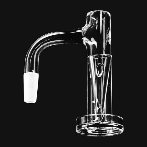 710 Pipes Smoke Shop Campfire Quartz Tower Slide with clear glass design and flat base for dabbing