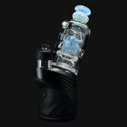 710 Pipes Smoke Shop Randohm Peak Straight Fab dab rig with UV mouthpiece and opal accent.
