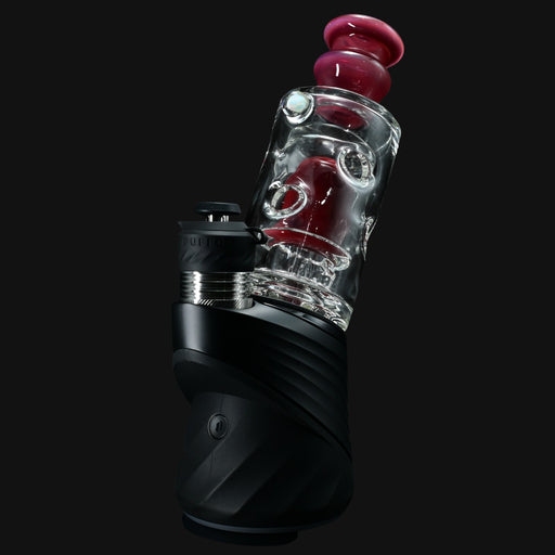 710 Pipes Smoke Shop Randohm Peak Straight Fab with purple rainbow mouthpiece and fab center, opal accent.
