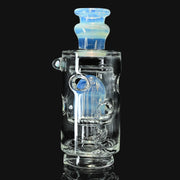 710 Pipes Smoke Shop Randohm Peak Straight Fab glass dab rig with UV mouthpiece and opal accent