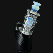 710 Pipes Smoke Shop Randohm Peak Straight Fab glass attachment with UV mouthpiece and opal accent.