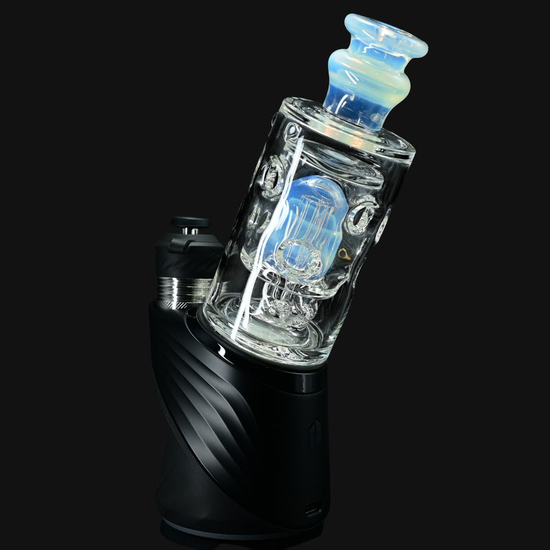 710 Pipes Smoke Shop Randohm Peak Straight Fab glass attachment with UV mouthpiece and opal accent.